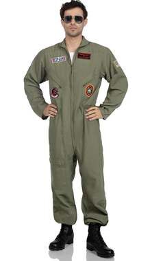 TOP GUN Leg Avenue Men's Flight Suit 1X 1X (Chest 48 - 50", Waist 46 - 48")